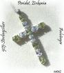 Kreuzanhänger 925 Silber Peridot Zirkonia